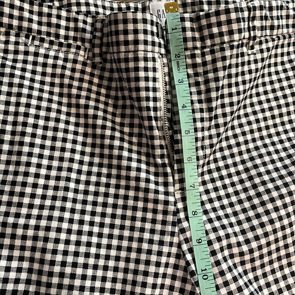 GAP Slim City Black & White Check/Gigham Print Crop Pant - Picture 8 of 11